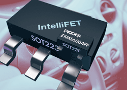 MOSFET uses 85% less space than typical pkg