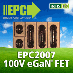 eGaN FET offers 100 V, 6 A with 30 mΩ max