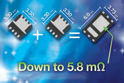 Power MOSFET comes in 6 x 3.7-mm package