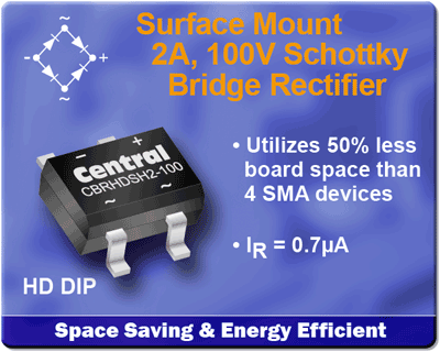 100-V bridge rectifier suits lighting apps