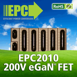 Second-gen 200-V eGaN rated for 60 A