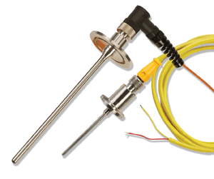 TC vac probes come in std sizes, std flanges