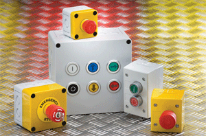 Enclosures house emergency stop switch