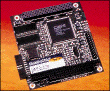 PC/104 SVGA module includes disk-on-chip site