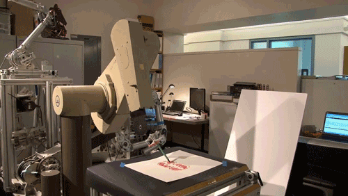 Students at Stanford University show off experimental robots