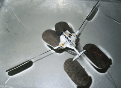 Water strider robot jumps across water