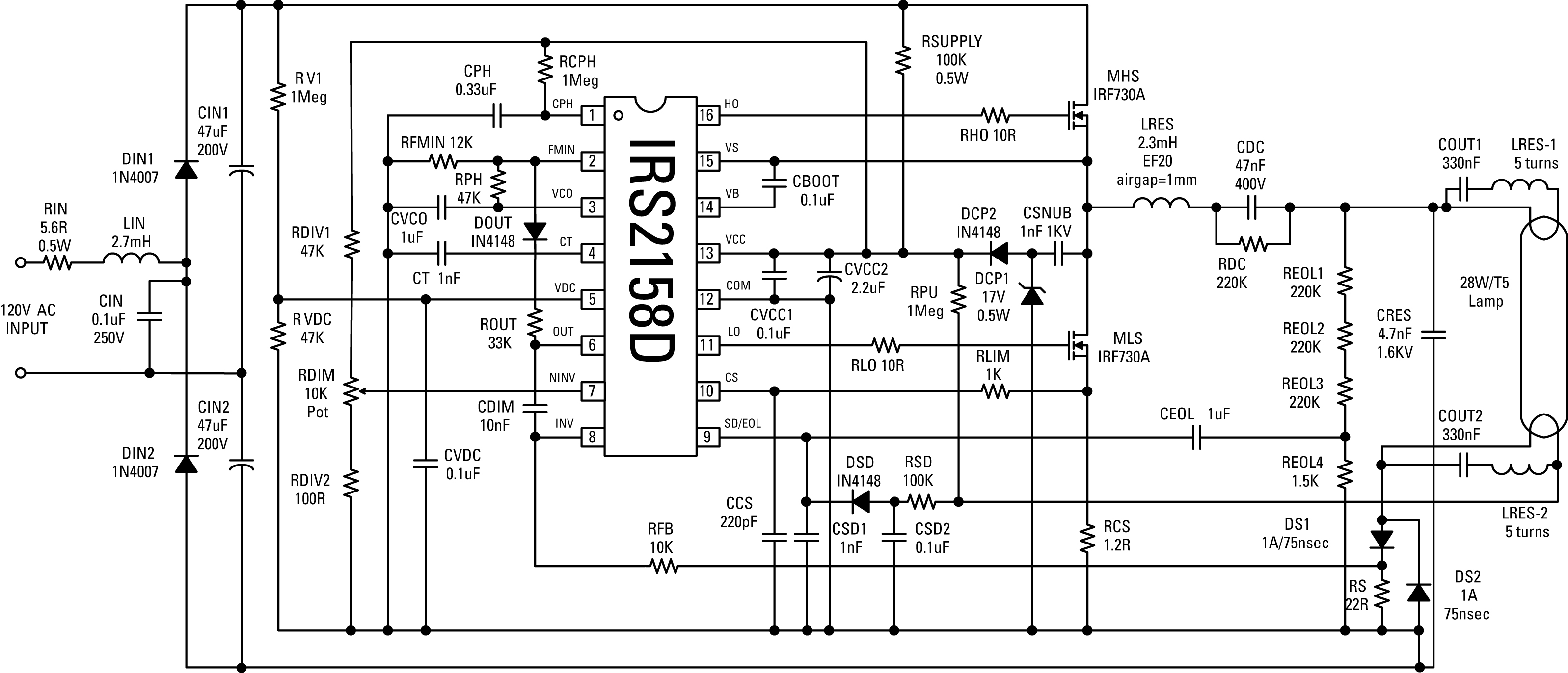 IC fluorescent dimming considerations