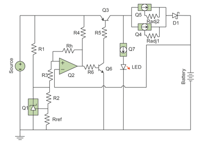 Low-cost CCR charging for rechargeable batteries