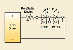 Circuit protection for LCD-TV backlighting, supplies