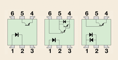 Optocoupler configurations.