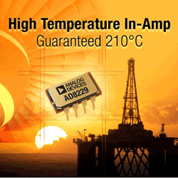 Low-noise instrumentation amp performs to to 210°C