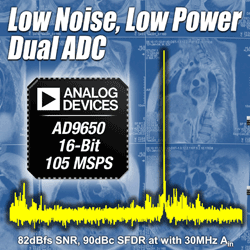 16-bit dual ADC uses half the power of competing parts