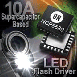 10-A supercapacitor-based LED flash driver enables thin camera phones