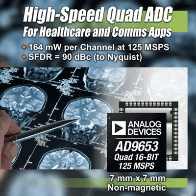 Tiny ADC delivers superior dynamic performance, lowest power