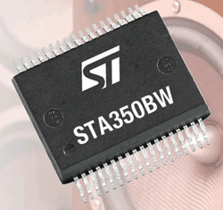 Audio IC enables slim designs for heat-sink-free 50-W systems