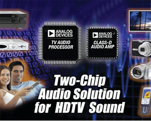 Audio ICs deliver audiophile sound for HDTV