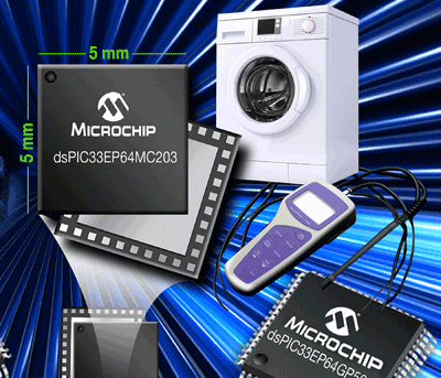 16-bit DSC/MCUs have touch, analog, 70 MIPS
