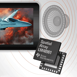 Quad audio amp offers spatial array processing