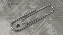 8-bit 25-MHz microcontroller has tiny 2 x 2-mm footprint