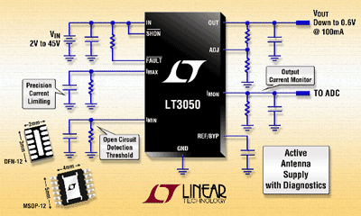 45-V 100-mA LDO limits noise to 30 µVrms