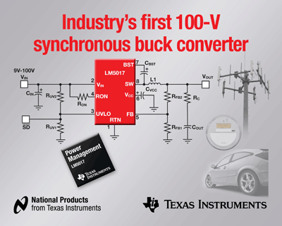 100-V regulator has integrated MOSFETs