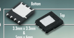 MOSFET package enables high power dissipation