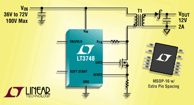 Flyback dc/dc controller eliminates optocoupler