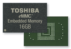 16-Gbyte flash complies with eMMC standard