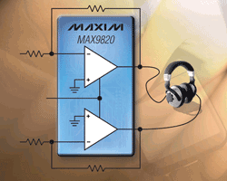 Stereo headphone amplifier saves space