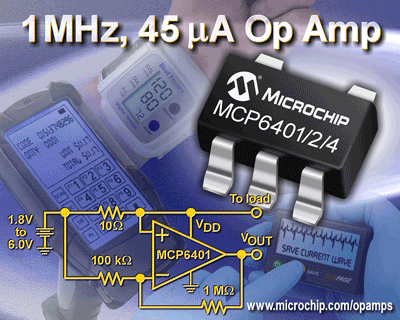 Tiny op-amps extend battery life