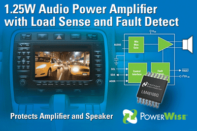 Audio amp integrates fault detection