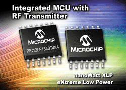 IC includes wireless tx and XLP 8-bit MCU