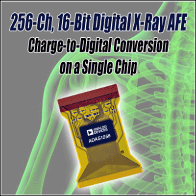 256-ch, 16-bit digital x-ray AFE delivers best performance