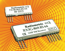 Radio Rx supports data links up to 64 kbits/s