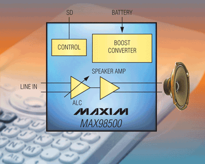 Class D amp integrates boost converter