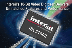 10-bit video digitizer samples at 165 MSPS