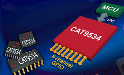 8-bit I/O expander features 1-µA standby