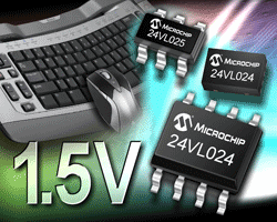 Serial EEPROMs feature 1.5-V operation