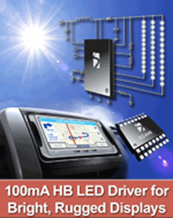 3-ch boost LED driver offers up to 100 mA/ch