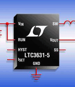 Synch buck converter delivers 100 mA