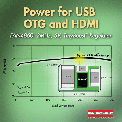 5-V regulator enables USB OTG functions