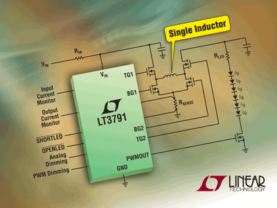 60-V buck-boost LED driver offers 100 W