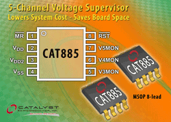 Five voltage supervisors integrated in MSOP