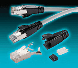 Shielded modular plug for CAT6a patch cables