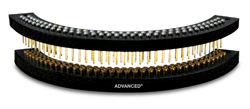 Semicircle connectors use minimal PCB space