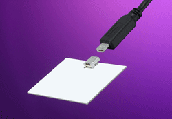 Micro HDMI connector supports hi-def A/V