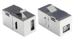 Shielded coupler offers type A, B connections