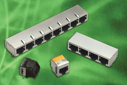 Connectors offer low profile, EMI protection