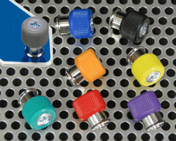 Captive panel screws come in multiple colors