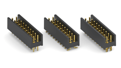 Male connectors have 4 to 64-pin configurations